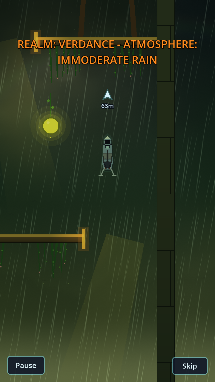 Rain falling through the Verdance canopy